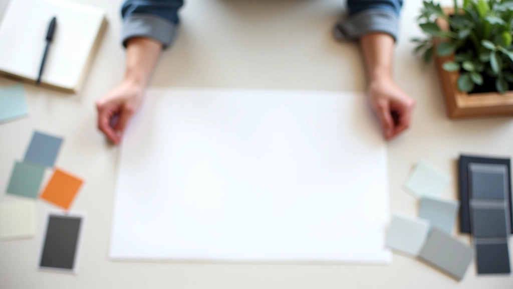 Designová paleta barev s vzorky bílé, šedé a jemně barevné pozadí pro jednotránkové weby