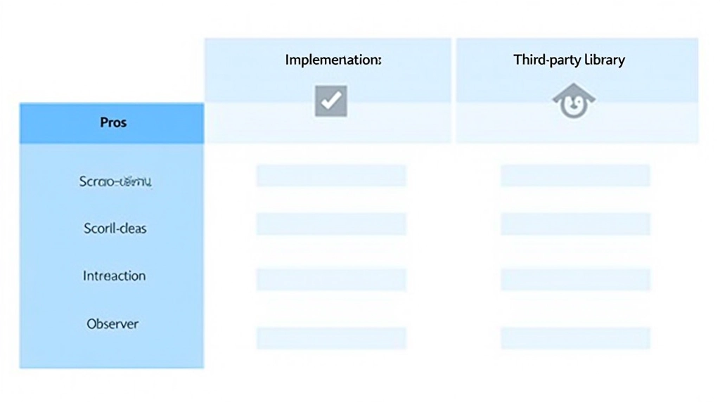 Porovnání tří různých přístupů k implementaci scroll-spy s jejich výhody a nevýhody