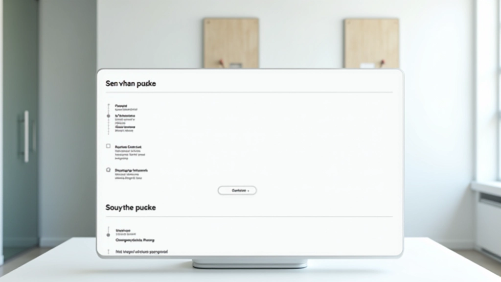 Schéma vizuální hierarchie obsahu na jedné stránce s jasně oddělenými sekcemi