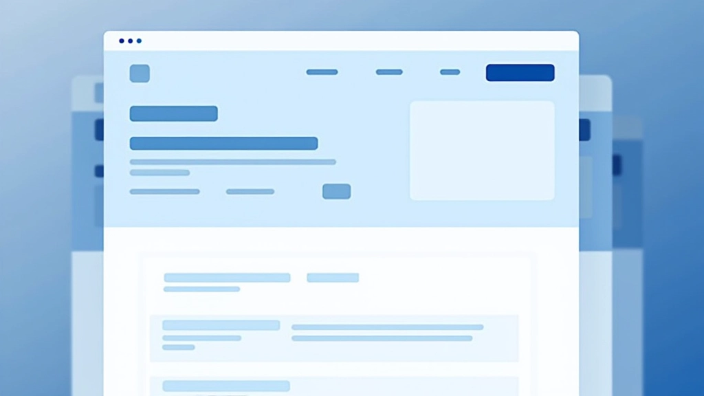 Moderní webový design s průhledným navigačním panelem a sekcemi